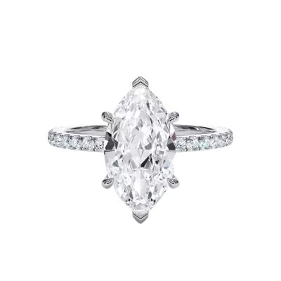 Kennedy Pavé Diamond Engagement Ring - Classic pavé diamond band in 14K white gold